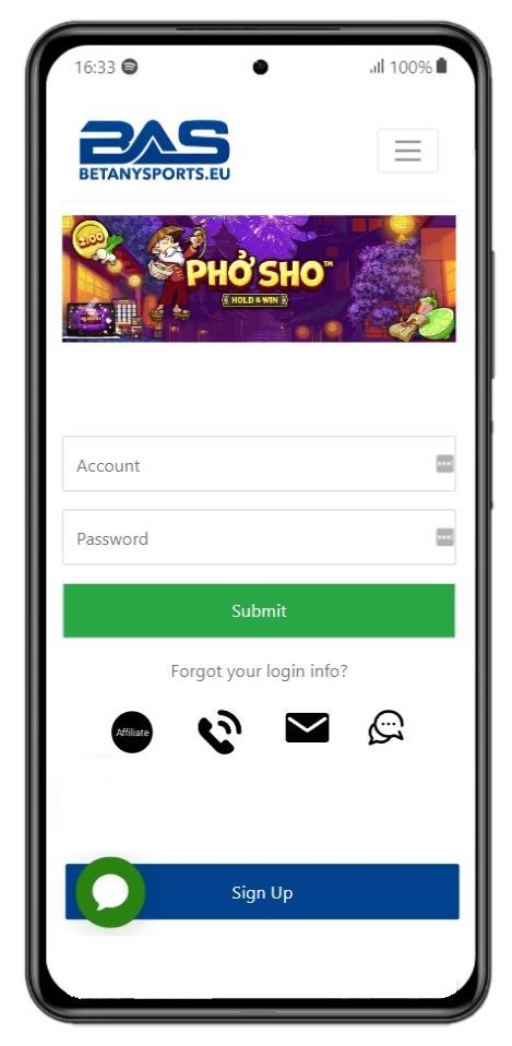 BetAnySports Mobile App .